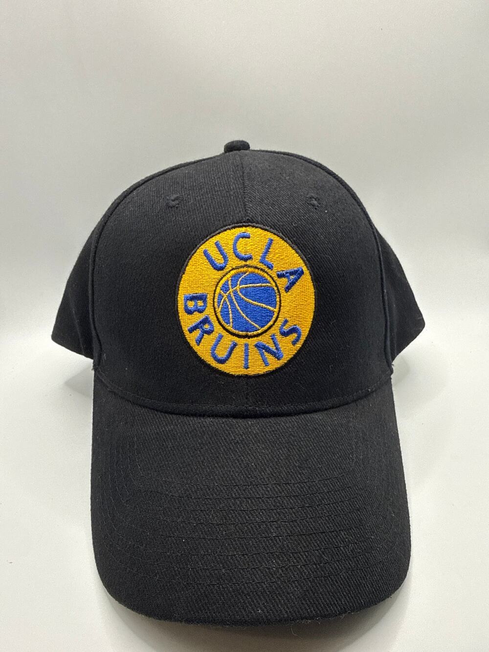 UCLA Bruins Black RARE Embroidered Circle Logo Black Adjustable Cap Basketball